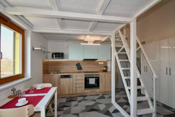 EFI Residence Holzova - Executive apartment with mezzanine bed - kitchen